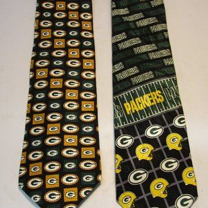 Vintage Green Bay Packers Men's Neck Tie Lot of (2)